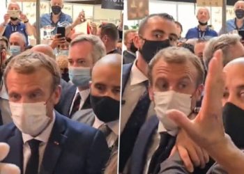 فرانسیسی صدر کو تھپڑ کے بعد انڈہ پڑگیا