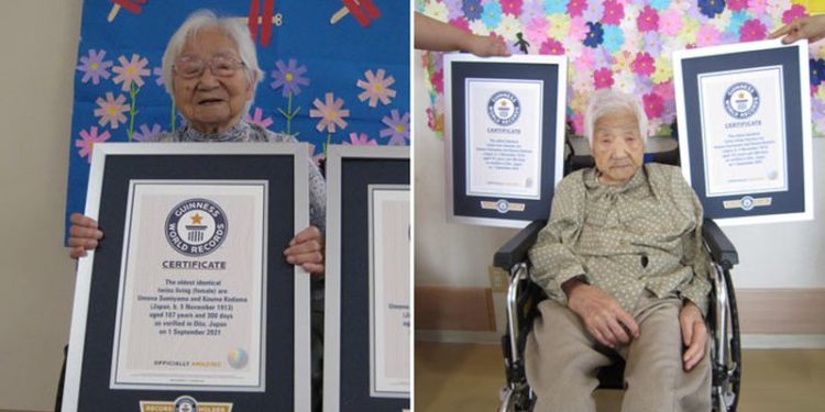 دنیا کی سب سے معمرترین جڑواں جاپانی بہنیں