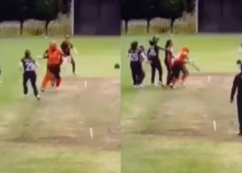 آؤٹ ہونے کا خوف،خاتون کرکٹر نے فیلڈر زکو کیچ پکڑنے نہ دیا
