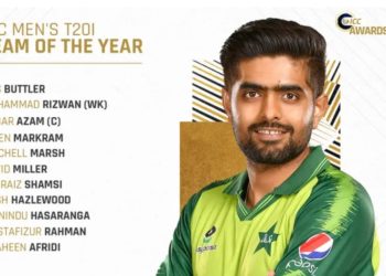 آئی سی سی مینز ٹی ٹوئنٹی ٹیم آف دی ائیر کے لیے بابراعظم کپتان مقرر