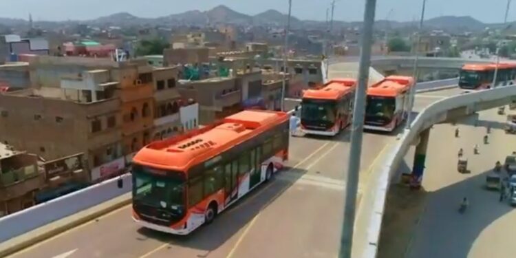 اورنج لائن بس سروس کا افتتاح