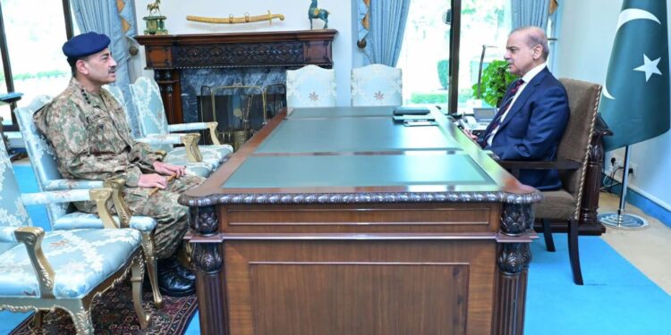 وزیراعظم سے آرمی چیف عاصم منیر کی ملاقات