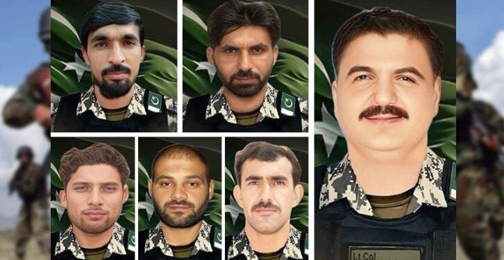 شمالی وزیرستان: فائرنگ کا تبادلہ، 6 خوارج ہلاک، لیفٹیننٹ کرنل اور 5 جوان شہید