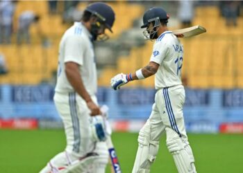 بھارتی ٹیم  ٹیسٹ کی پہلی اننگ میں 46 رنز پر ڈھیر