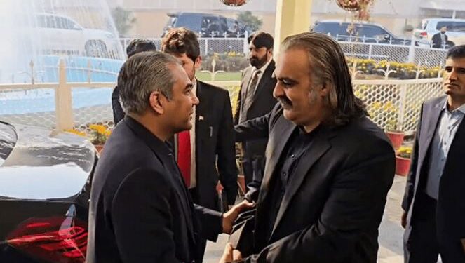 وزیراعلیٰ علی امین گنڈاپور سے وفاقی وزیرداخلہ محسن نقوی کی ملاقات