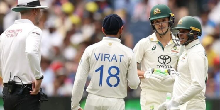 کوہلی نوجوان آسٹریلوی بلے باز سے الجھ پڑے، سخت تنقید کا سامنا