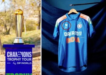 چیمپئنز ٹرافی میں بھارت کی جرسی پر "پاکستان”کا نام نہیں