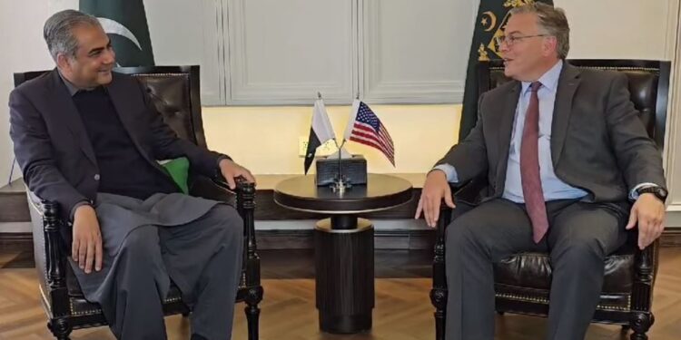 محسن نقوی سے امریکی سفیر ڈونلڈ بلوم کی الوداعی ملاقات