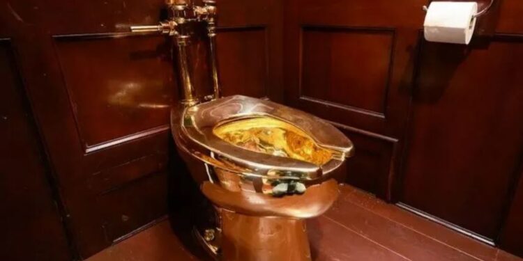 خالص سونے سے بنا ٹوائلٹ چوری
