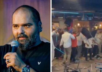 بھارتی مزاح نگار کی طرف  سے سیاستدان کا مذاق اڑانے پر مشتعل ہجوم کی توڑ پھوڑ