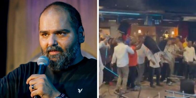 بھارتی مزاح نگار کی طرف  سے سیاستدان کا مذاق اڑانے پر مشتعل ہجوم کی توڑ پھوڑ