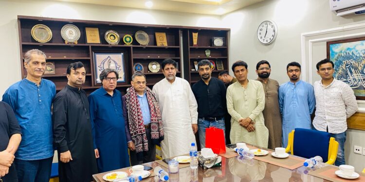 ہیوسٹن کراچی سسٹر سٹی ایسوسی ایشن کے صدر سعید شیخ کی کراچی پریس کلب آمد