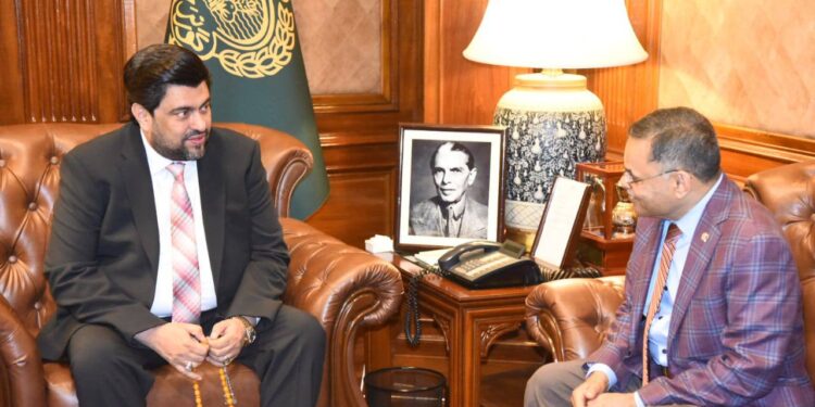 سعید شیخ کی گورنر ٹیسوری سے ملاقات، دو طرفہ تعاون پر تبادلہ خیال