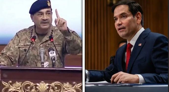 آرمی چیف جنرل عاصم منیر سے امریکی وزیر خارجہ مارکو روبیو کا ٹیلی فونک رابطہ