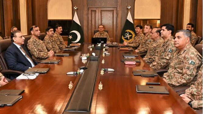 جنگ مسلط کرنے کی کسی بھی کوشش کا فیصلہ کن جواب دیا جائے گا، کورکمانڈرز کانفرنس