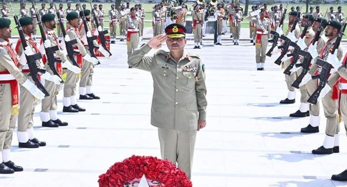 فیلڈ مارشل عاصم منیر کے اعزاز میں جی ایچ کیو میں یادگار شہداء پر خصوصی تقریب