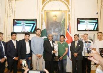 پاکستان ہائی کمیشن میں لاہور قلندرز کے اعزاز میں شاندار تقریب