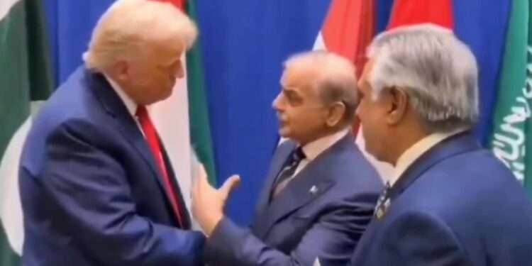 شہباز شریف اور ڈونلڈ ٹرمپ کی غیر رسمی ملاقات