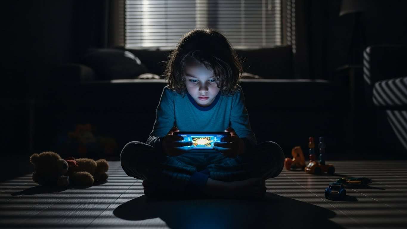 child using cell phone